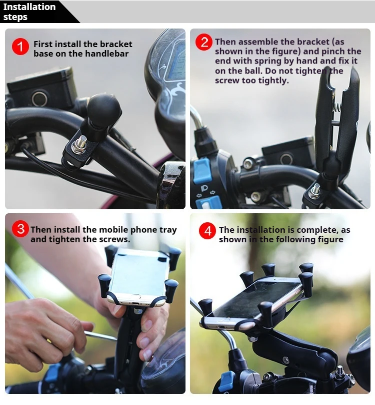 ユニバーサルバイク、自転車、電話ホルダー、バイクアクセサリー、シリコンキャップ、スマートフォン、バイククリップホルダー