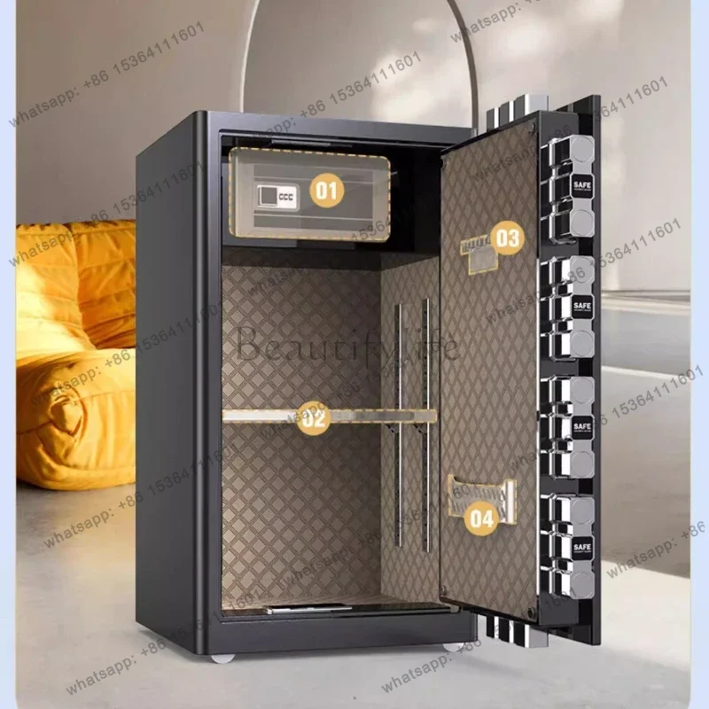 LJY Luxury Household Fingerprint Password WIFI Intelligent Control Large-sized Anti-theft All-steel 80-100cm Safe Deposit Box Mo