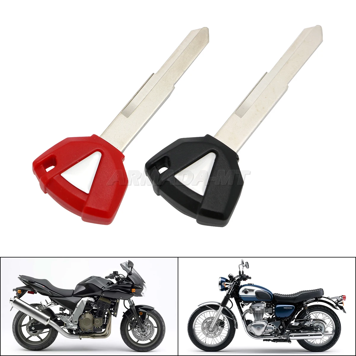 Motorcycle Z1000 New Uncut Key Blank For Kawasaki ZZR250/400/600 ZZR1100/1200 W800 NINJA 400R ZXR400 ER-6F ER-6N Z750/R/S Z800