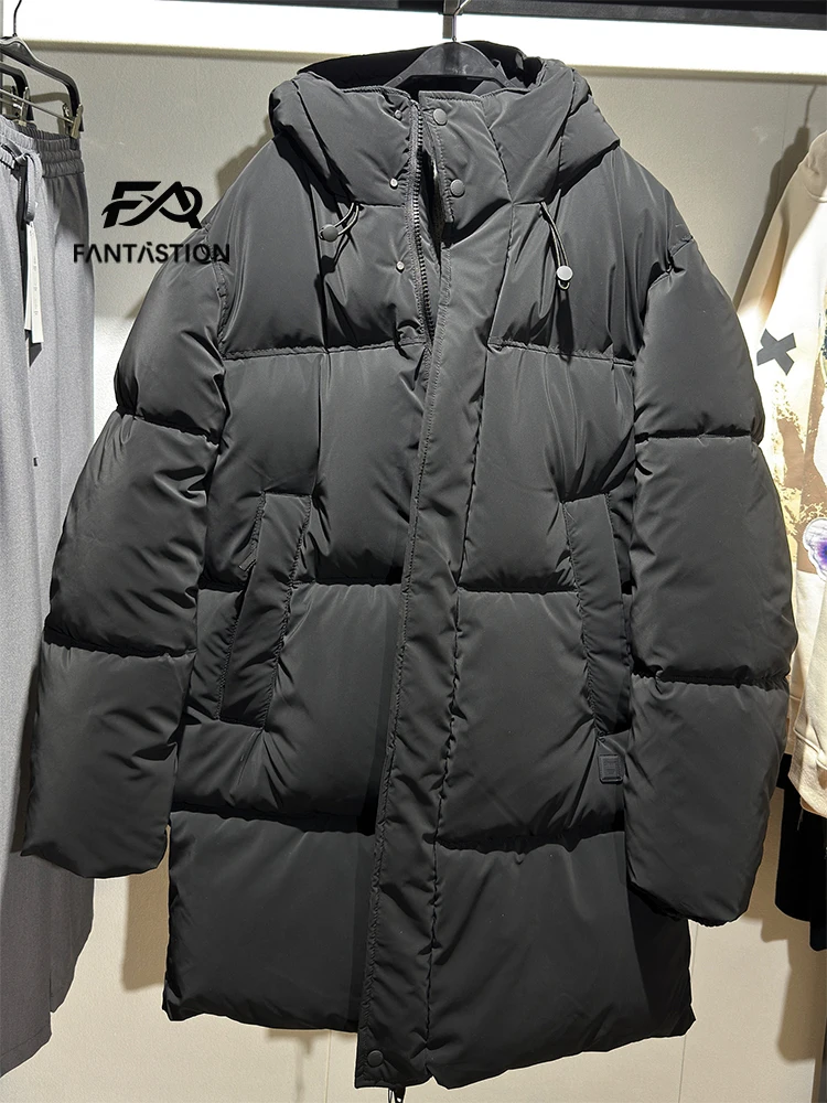 

FANTASTION Lightweight Long padding jackets for man Men's winter padded jackets Tech fabric long cotton jacket parka outerwear