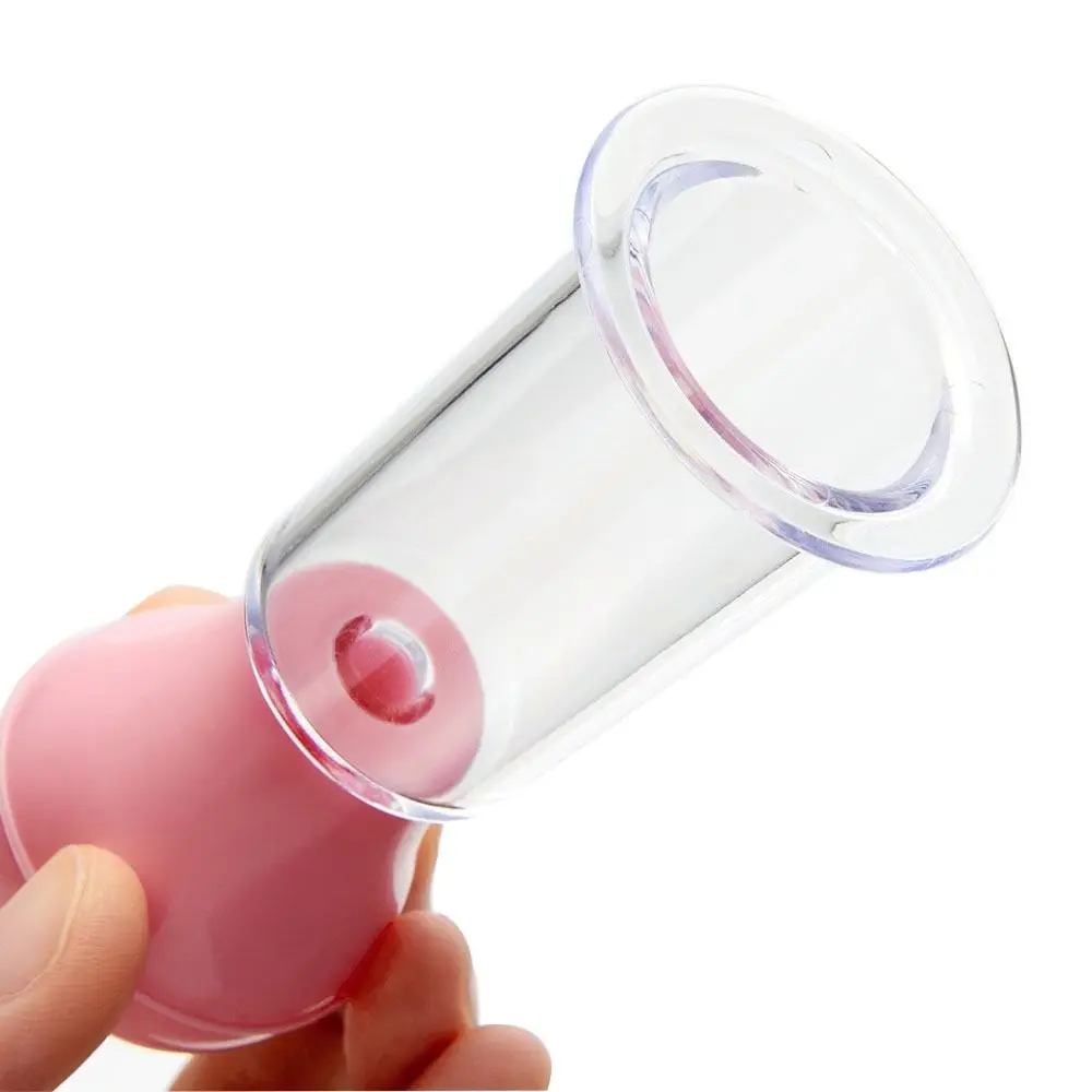 Pink/Blue Facial Massage Cup 3 Sizes Cupping Cup Rubber Vacuum Cup PVC Skin Lifting Face Massager Women