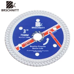 BRSCHNITT 1pc/2pcs 75mm Cutting Disc Mini Saw Diamond Saw Blade Cutter for Tile Granite Concrete Marble Turbo Cutting Disc