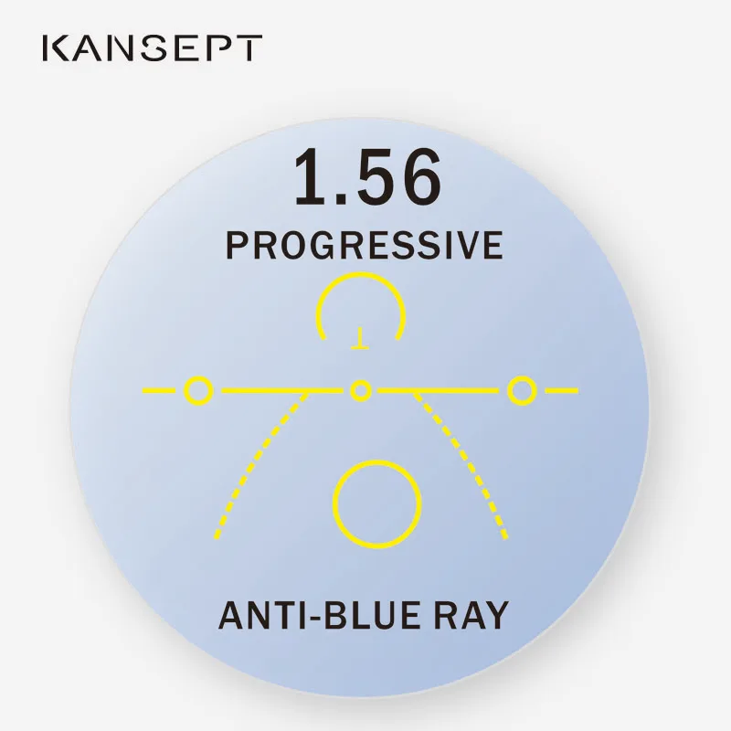 1.56 Index Progressive Anti-Blue Ray Prescription Lenses Aspherical Computer Professional Lenses Anti-Radiation Optical Lens