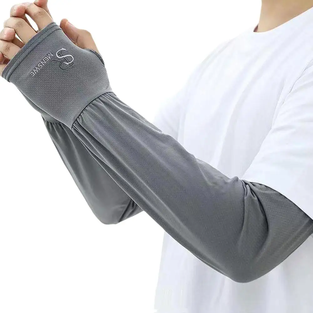 Fundas para brazos con protección solar para hombre, funda para brazo de ciclismo, funda para brazo holgada y agrandada, puños de protección solar para deportes al aire libre, calentador de brazos transpirable