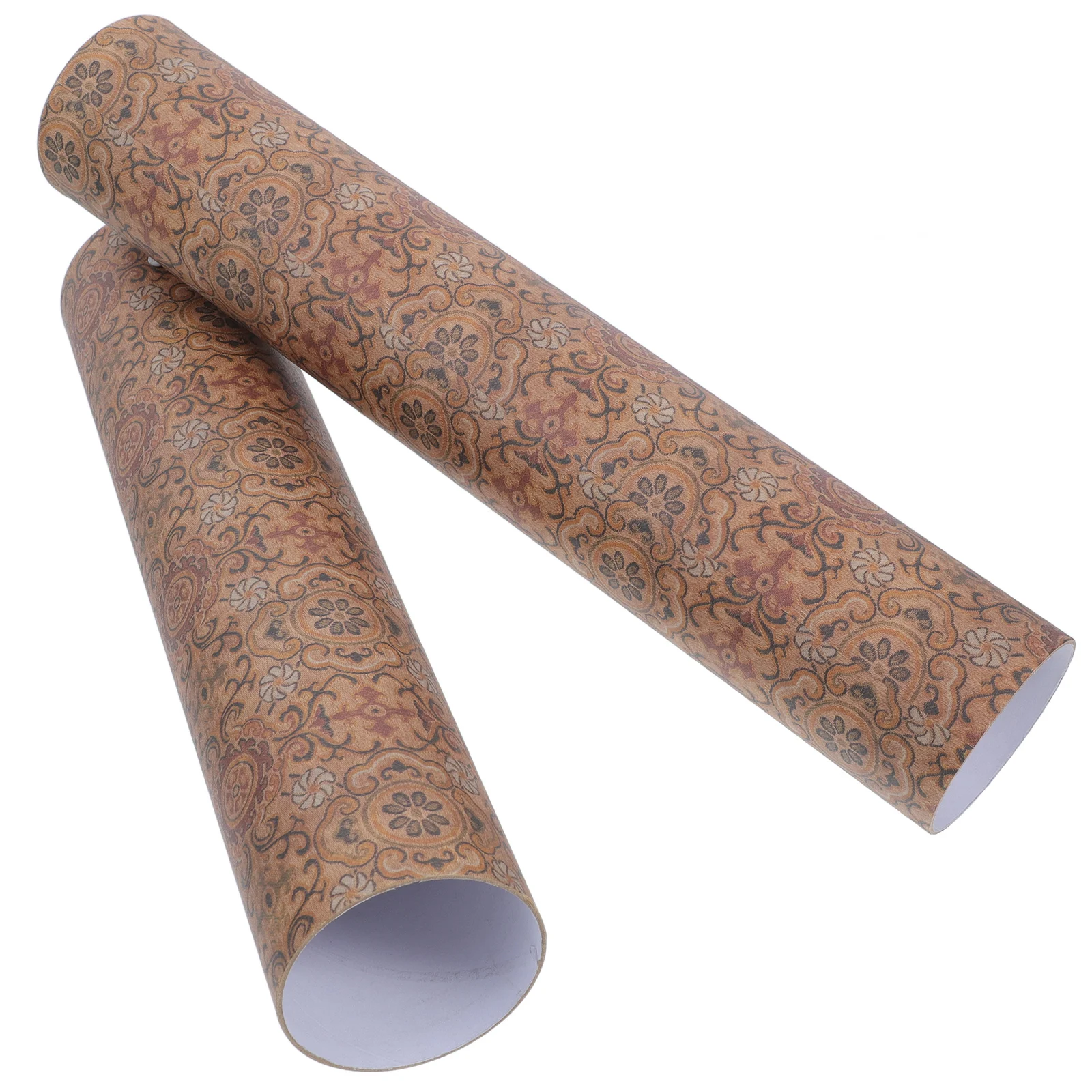 Adjustable Calligraphy Scroll Storage Tube 6Cm Diameter Paper Poster Holder Cylinder Rustic Floral Pattern Painting Carrier