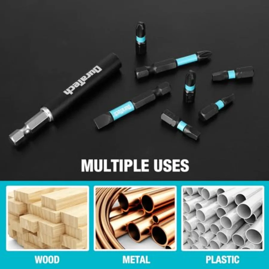 Zestaw bitów do wkrętarki udarowej 53 szt. z wytrzymałym etui do zastosowań wymagających wysokiej wytrzymałości, stal S2, bity Torx zabezpieczające z precyzyjnie obrabianymi na CNC elementami.