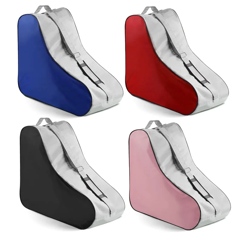 Roller skates handbag, large universal roller skates set bag, color-blocking waterproof roller skates backpack