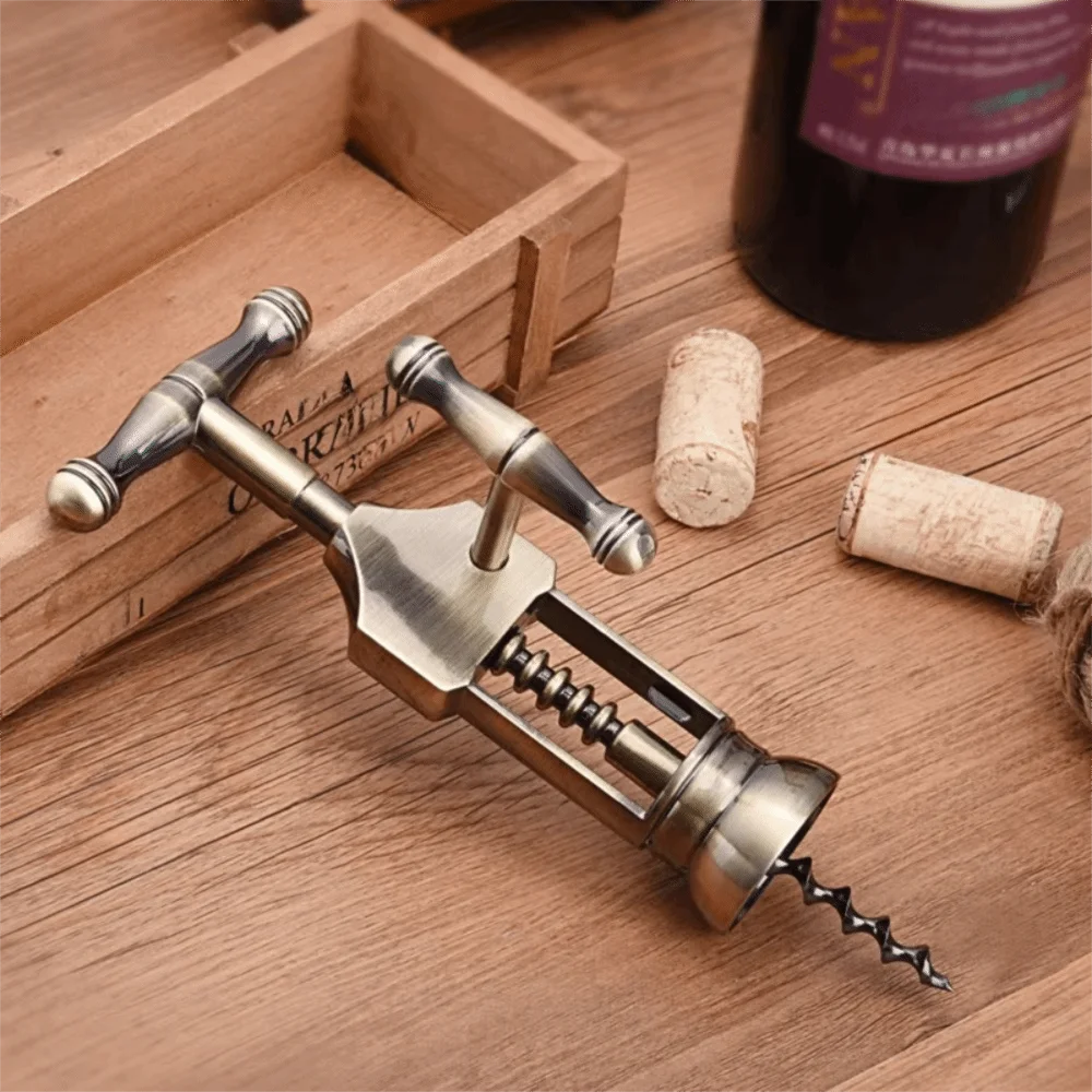 Faucet Design Zinc Alloy Corkscrew Corrosion-resistant Non-deforming Cork Puller Comfortable Handle Vintage Wine Bottle Opener - view 2