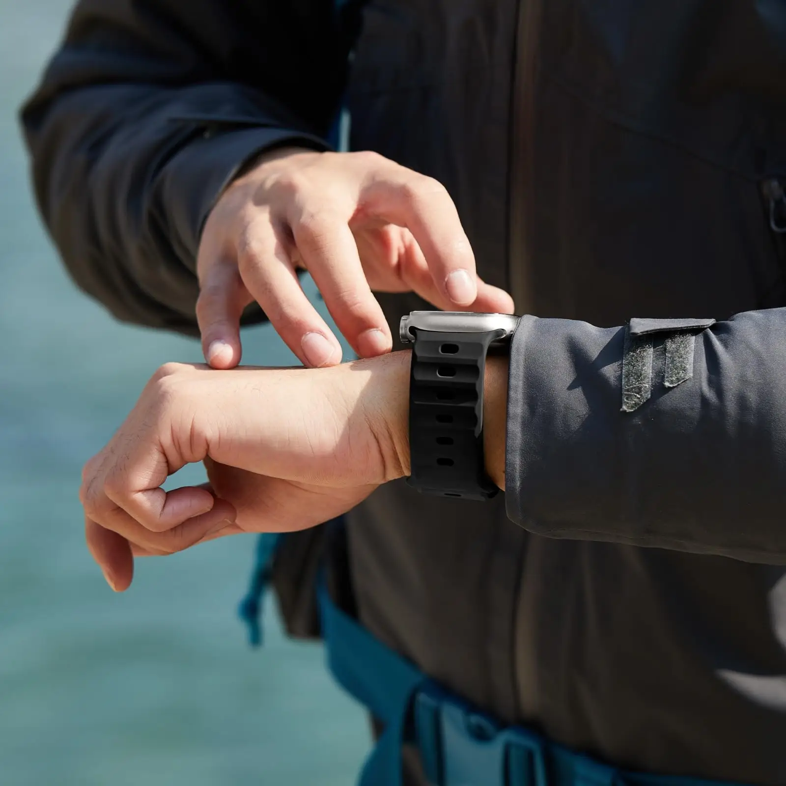 Correa de silicona para Apple Watch Band 49mm 44mm 45mm 41mm 40mm 42mm 38mm pulsera deportiva suave iWatch Serise 8 7 SE 6 5 9 Ultra 49mm