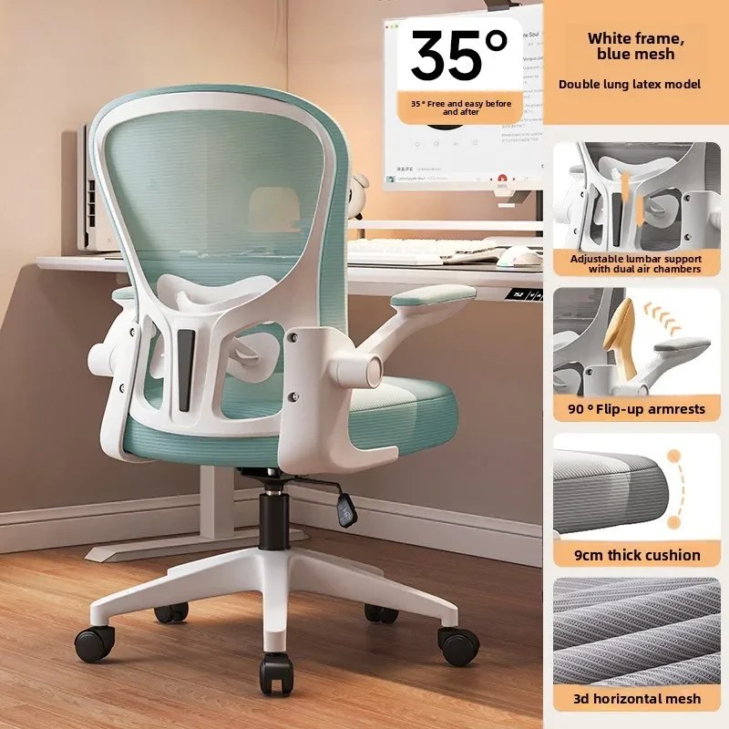 New Model Computer Chair Dormitory Chair Ergonomic Chair Learning Seat Computer Chair With Waist Rest Premium Premium