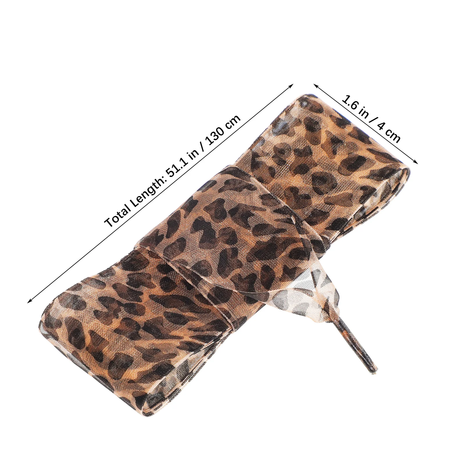 

2pcs Widen Flat Leopard Print Shoelaces 4CM Ribbon Laces for Sneakers Sports Shoes Casual Shoe Strap Polyester Cheetah