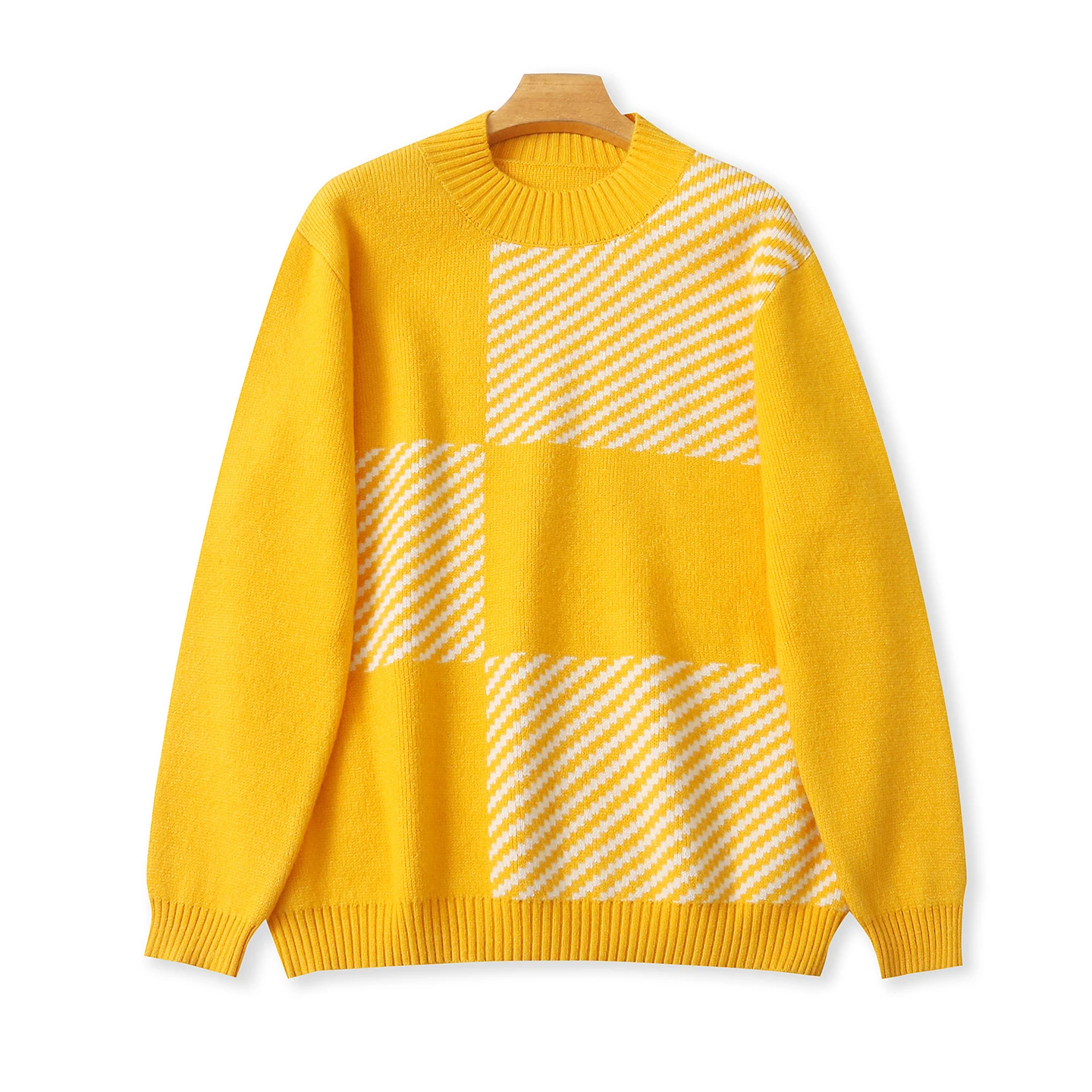 

Tie-Dye Knitwear Spring Autumn New Sle Women Faion Anti-Aging Loose f High round Ne Overhead Long Sve Patchwork K...