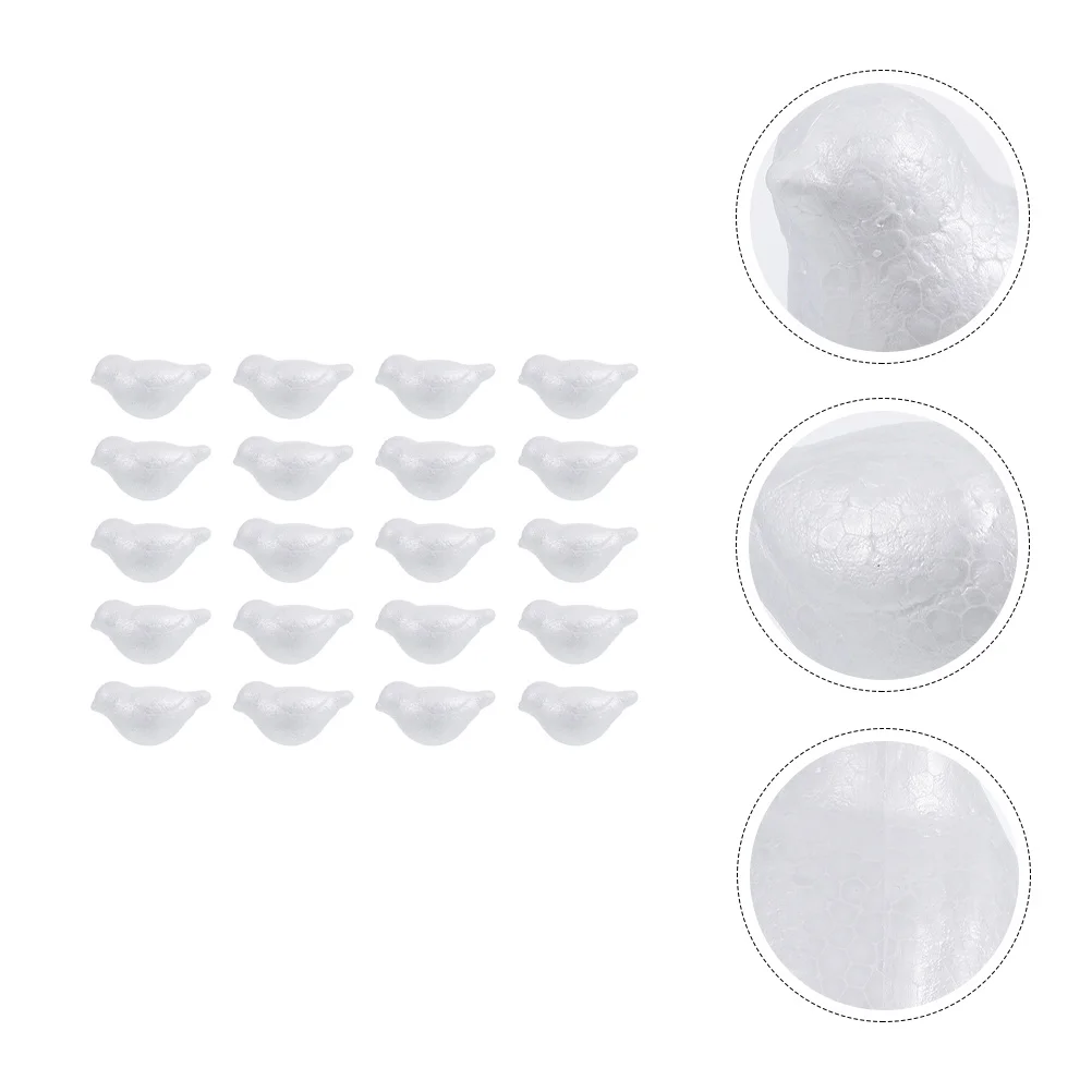

20pcs Foam Bird Mold DIY Crafts Kids Safe Durable Paintable Toys Creative Skill Party Decoration Art Supplies