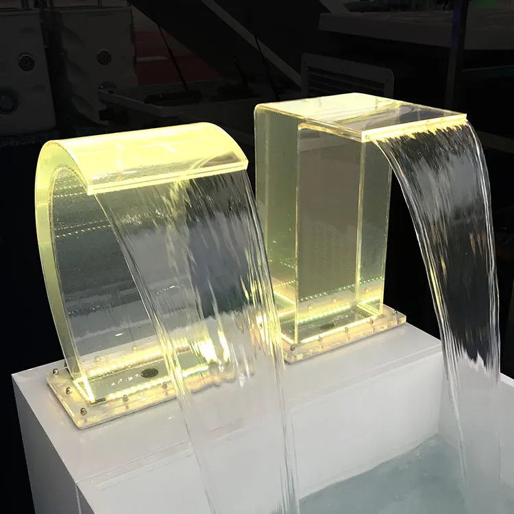 China Factory Supply Durable Acrylic Waterfall For Garden And Pool