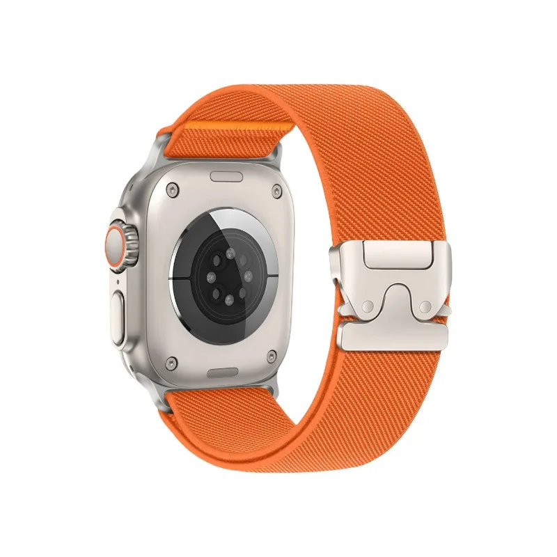 

This New Popular Color Elastic Band Is Suitable for The Entire Series of Applewatch Watches with Parachute Clasp Fashion Designs