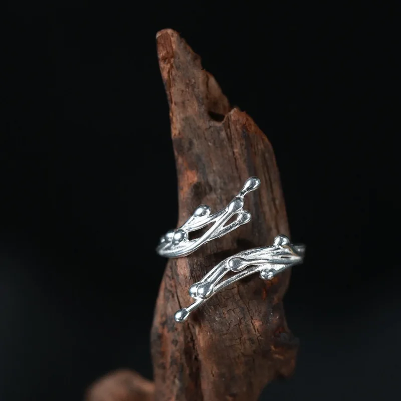 

925 Sterling Silver Open Finger Ring Golden Multilayer Droplet Water Geometric Punk For Women Jewelry Gift Dropship Wholesale