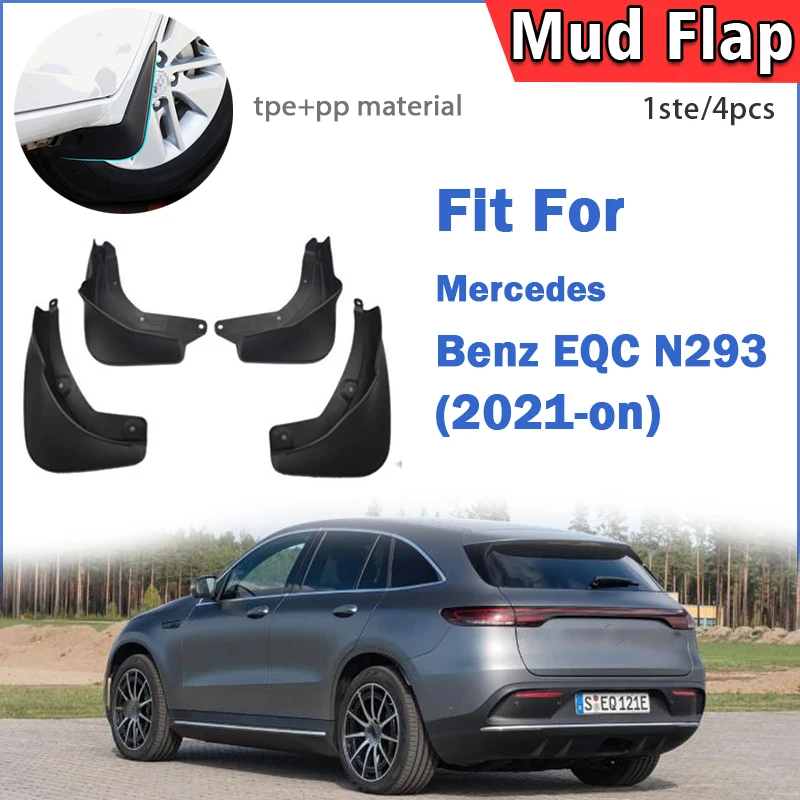 

2021 2022 2023 2024 2025 For Mercedes Benz EQC 400 Mud Flap Guards Splash Mudguard Fender Mudflaps Car Accessories 4pcs
