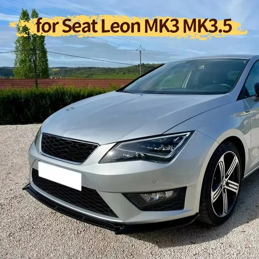

Глянцевый черный передний бампер, спойлер для Seat Leon MK3 MK3.5 2012-2019, спойлер из АБС-пластика, диффузор для губ, тюнинг, аксессуары на заказ