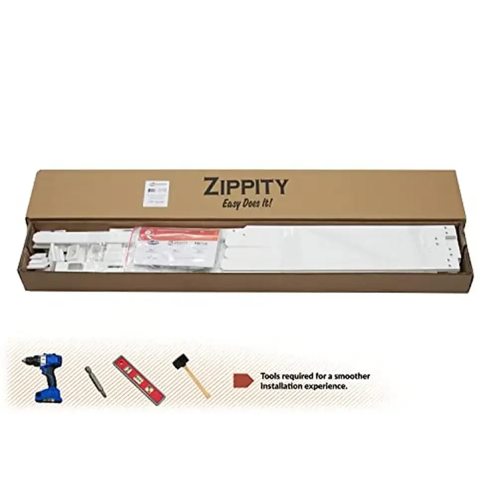 مجموعة بوابة ماديسون من الفينيل مع أجنحة السياج 62 بوصة عرض × 30 بوصة ارتفاع أبيض معاد تدويره من مادة PVC الخضراء، أجهزة سهلة التركيب متضمنة #5