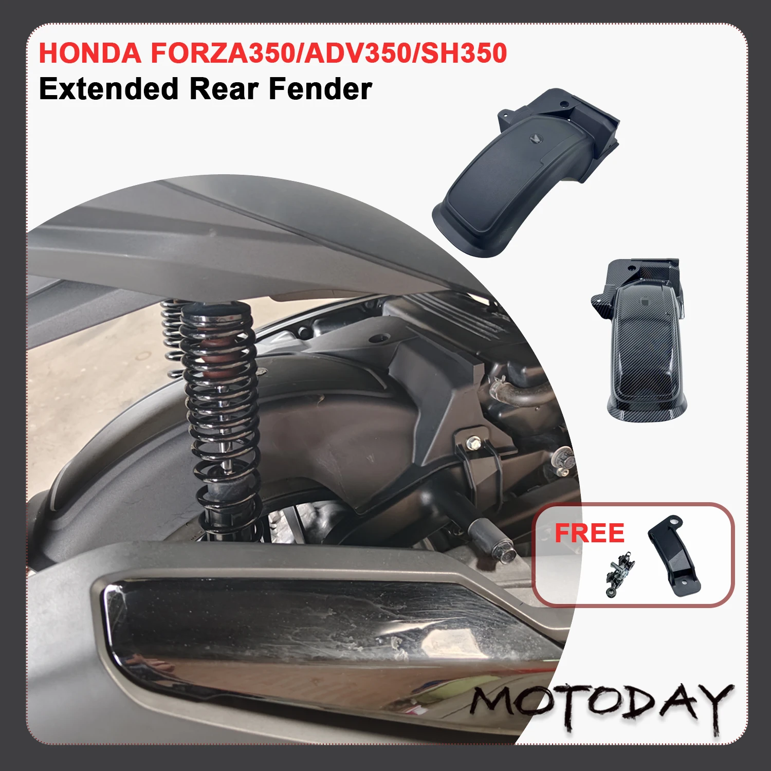 For HONDA FORZA350 Extended Rear Fender  FORZA350 Accessories Motorcycle Accessories