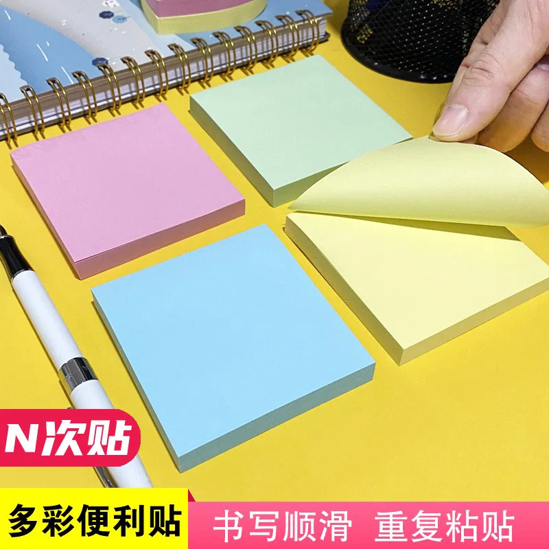 100sheets Memo Pad Solid Color Heart Shaped Notepad For Stationery Sticky Note Writing Pads