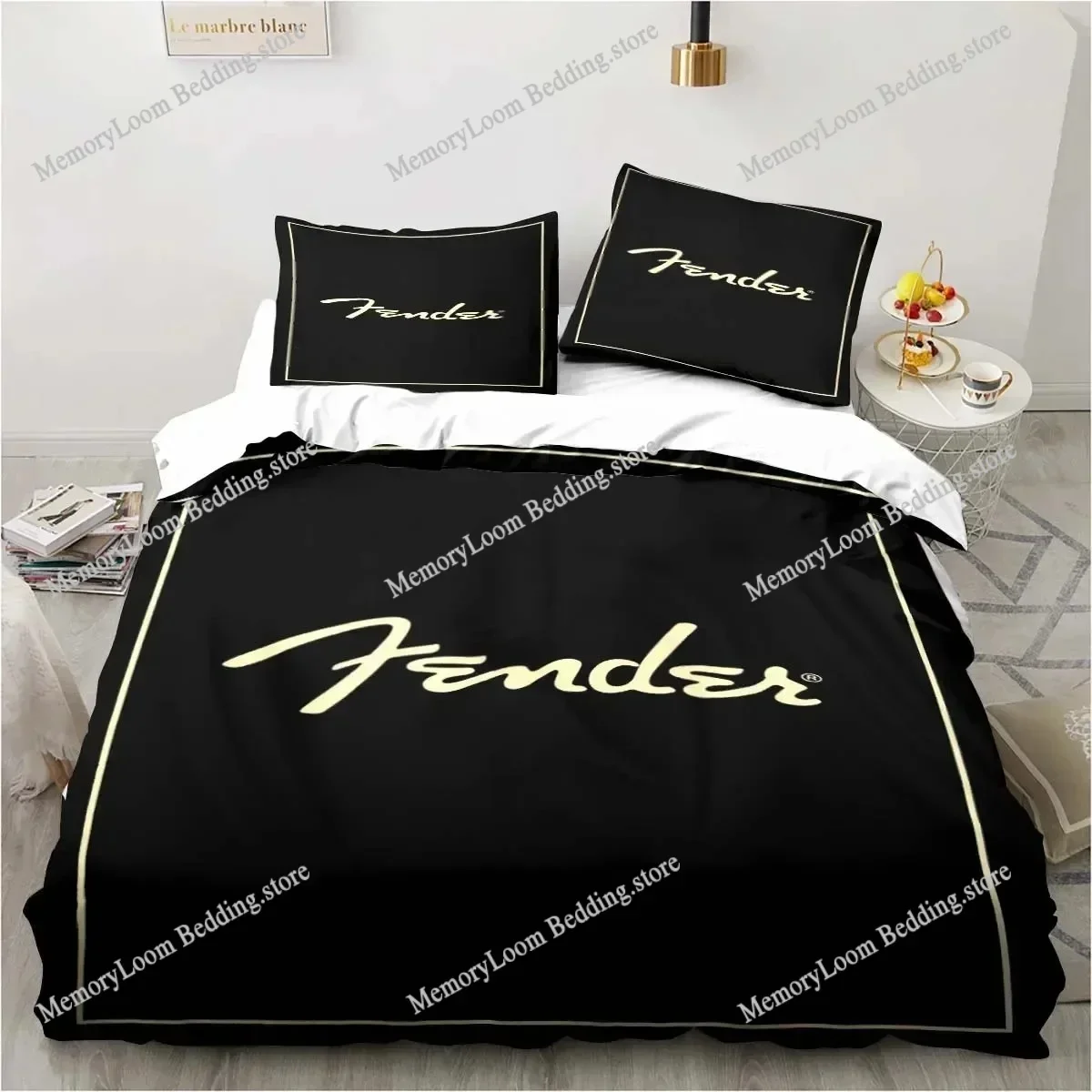 3D Print Fender Bedding Set Single Twin Full Queen King Size Guitar Bed Set Teenager Bedroom Duvet Cover Sets Home Textile