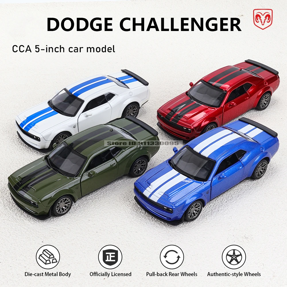 MSZ 5-inch alloy car model Dodge Challenger rebound function static model alloy die-casting car model collection gift toy