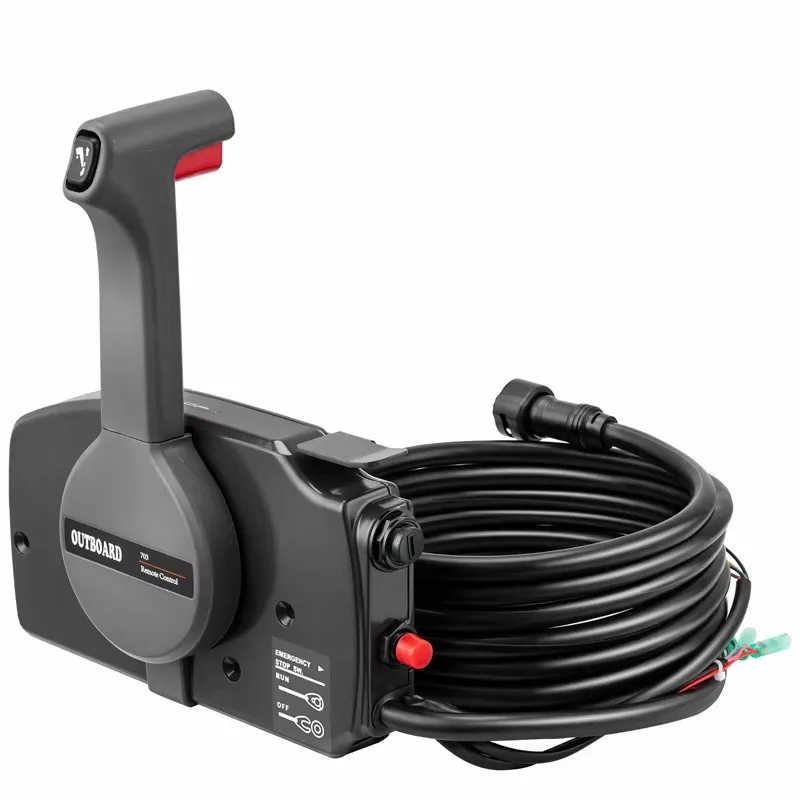 New Model 703 Outboard Remote Throttle Control Box - Side-Mount, 10-Pin, with Power Trim/Tilt Outboard