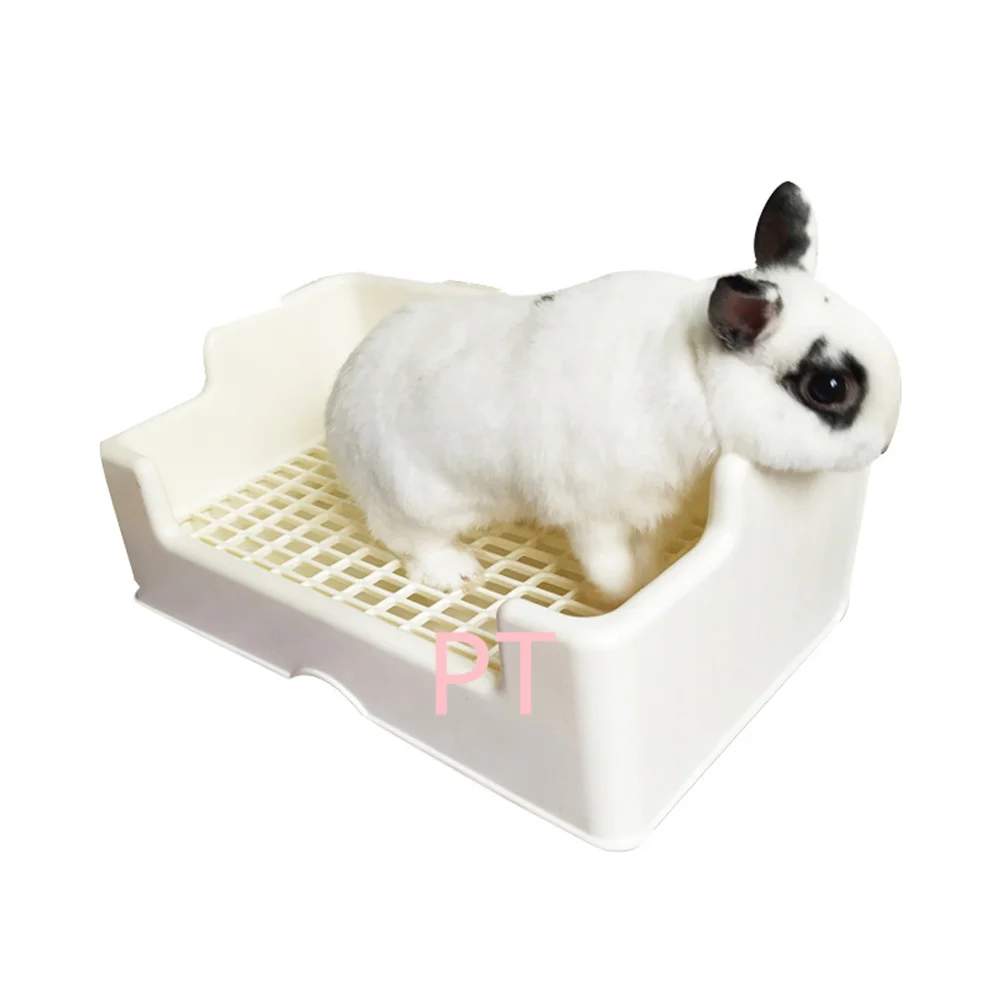 Large Rabbit Litter Box Guinea Pig Bunny Toilet Accessories Trainer Potty Corner Small Animal Drain Pee Tray with Drawer