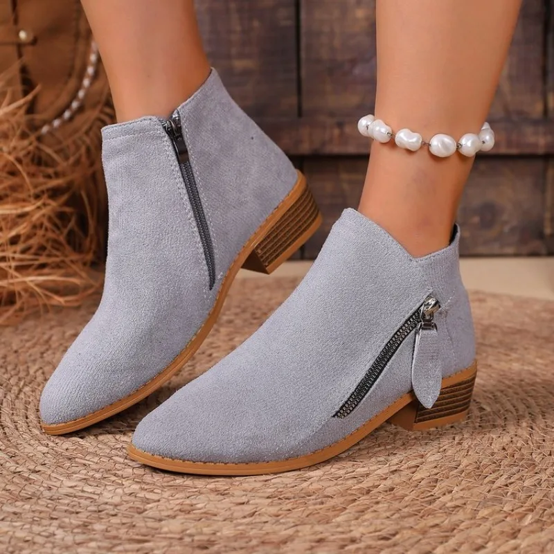 

Women Ankle Boots 2026 New Square Heel Platform Boots Women Sexy High Heels Shoes Winter Casual Fashion Boots