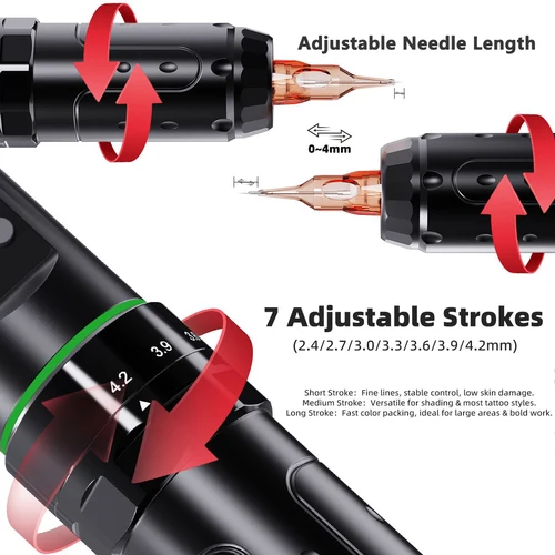 Imagen 2 del producto Dragonhawk L3 Kit de Tatuaje Completo 7 Carreras Máquina de Tatuaje Inalámbrica con Impresora Térmica de Plantilla Suministros para Tatuaje para Principiantes