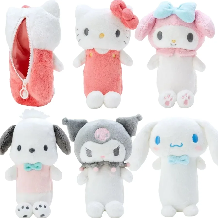 

Sanrio милый пенал Pochacco My Melody Kuromi плюшевая сумка Hello Kitty косметичка в японском стиле сумка для хранения подарки для девочек