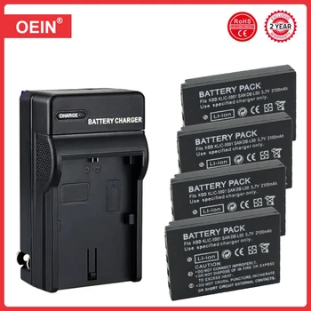 KLIC-5001 DB-L50 배터리 및 충전기, 산요 DB-L50 코닥 P850 Z760 DX7590 DX7630 줌 산요 DMX-FH1 FH11 HD1000 HD2000 용, 4 개 