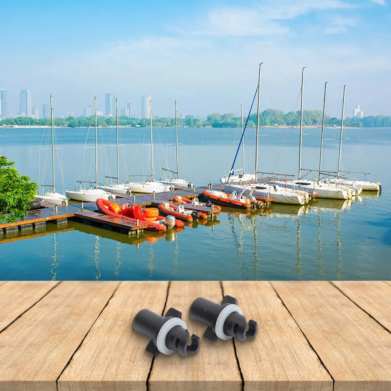 Inflatable Bed and Boat Valve Adapter Robust ABS Plastic Connector with High Sealing Efficiency for Various Applications