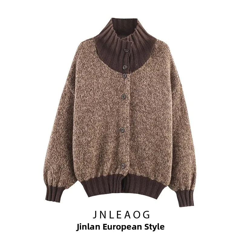 

JNLEAOG модный тонкий лоскутный дизайнерский свитер, осенний новый женский уличный свитер, круглый Ne полиэфирное волокно