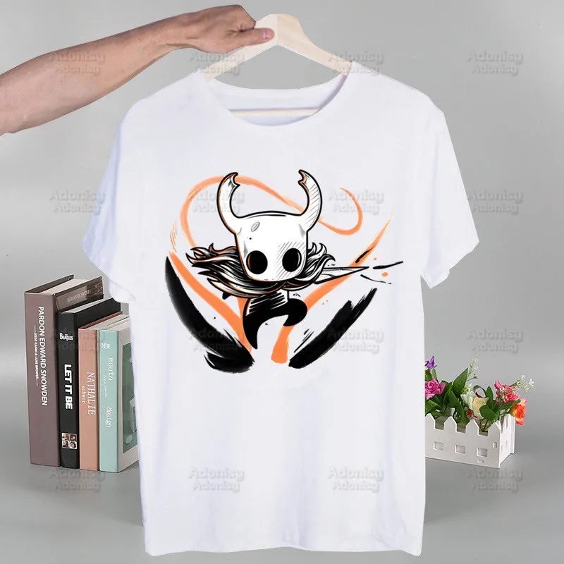 Hollow Knight T Shirt Fashion Print Tshirt Summer Mens Novelty Short Sleeve Game Cartoon Men T-shirt Men Funny Tops