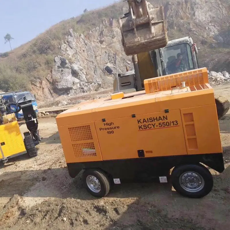 KSCY-550/13 High Pressure Power Mining Portable Screw Air Compressor