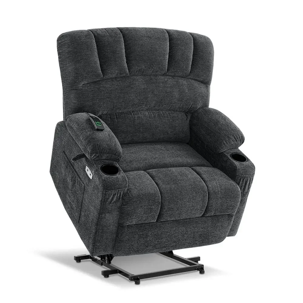 

Small Power Lift Recliner Chair for Elderly, Petite Power Lift Chair with Heat and Massage for Seniors, Cup Holders, USB amp Ty