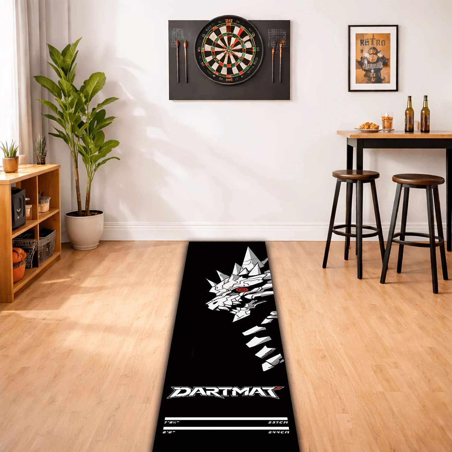VIKAMA Dart Mat Anti Slip Floor Protection Carpet Dart Professional Game Room Bar Esports Room Home Decoration