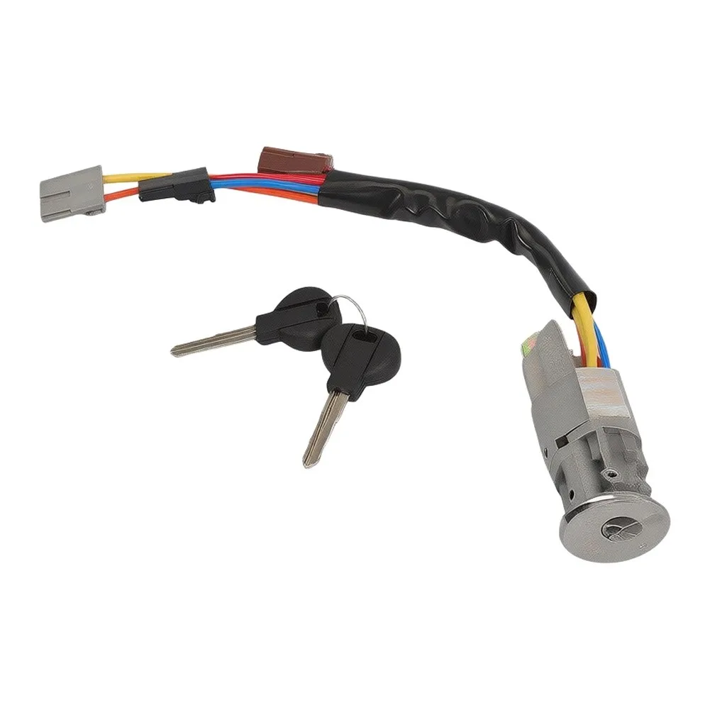 OEM Replacement Lock Ignition Lock Cylinder Smooth Key Rotation Complete Wiring Harness Wear-resistant Zinc Alloy