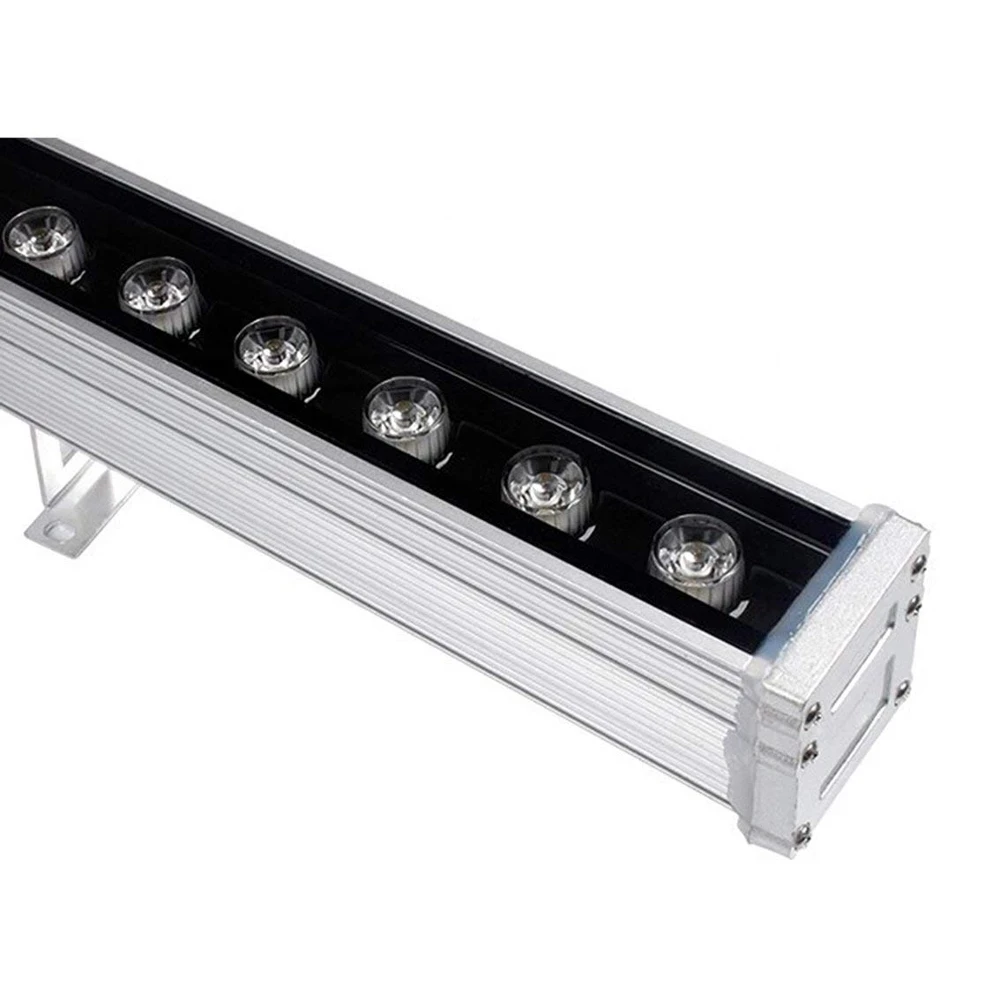 12W 50Cm Lampu Pencuci Dinding LED Lampu Sorot Bar Linear Lampu Lanskap Lampu Dinding Luar IP65 Tahan Air Murni/Putih Hangat