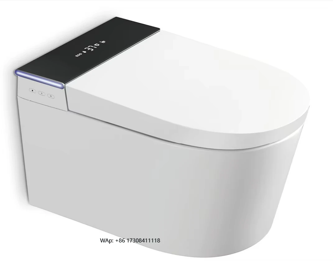 Intelligent Wall Hung Toilet in Wall Tank System One Piece Elongated Smart Toilet