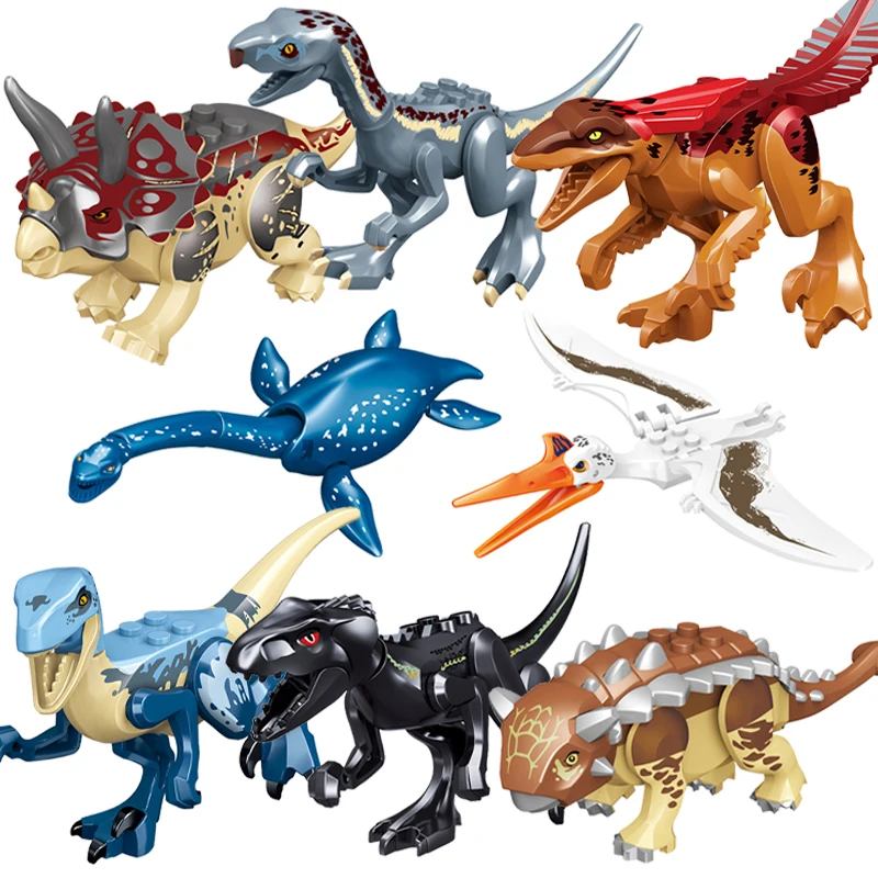 

Jurassic World 2 Building Blocks Dinosaurs Figures Bricks Tyrannosaurus Indominus I-Rex Assemble Kids Toys Christmas