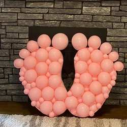 DIY 99CM Big Foot Balloon Mosaic Filling Box Stand Foot Frame Baby Shower Boy Girl Birthday Anniversary Background Decorations