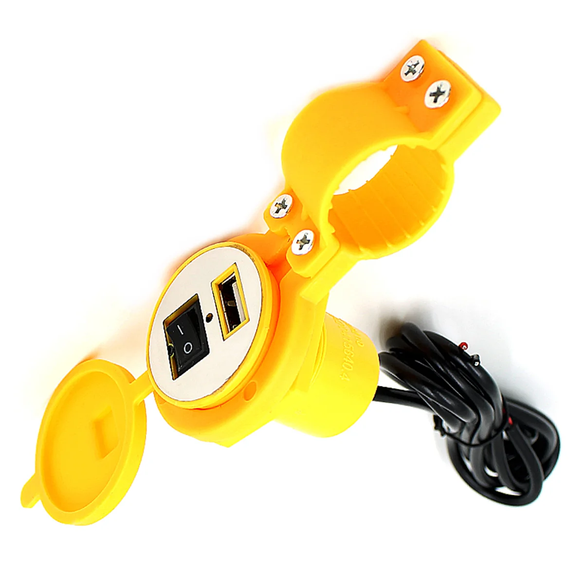 Waterproof 12V 15A Motorcycle Motorbike USB Power Supply Port Socket for Cellphone /GPS /MP3 (Yellow)