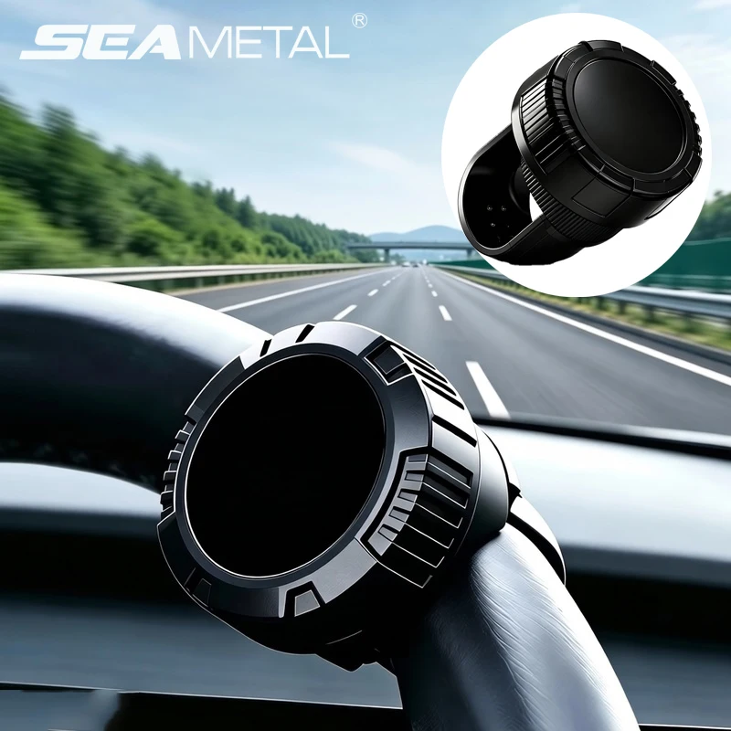 SEAMETAL Universal Car Steering Wheel Spinner Knob 360 Degree Rotation Labor-Saving Clip-on Steering Booster Ball Car Accessorie