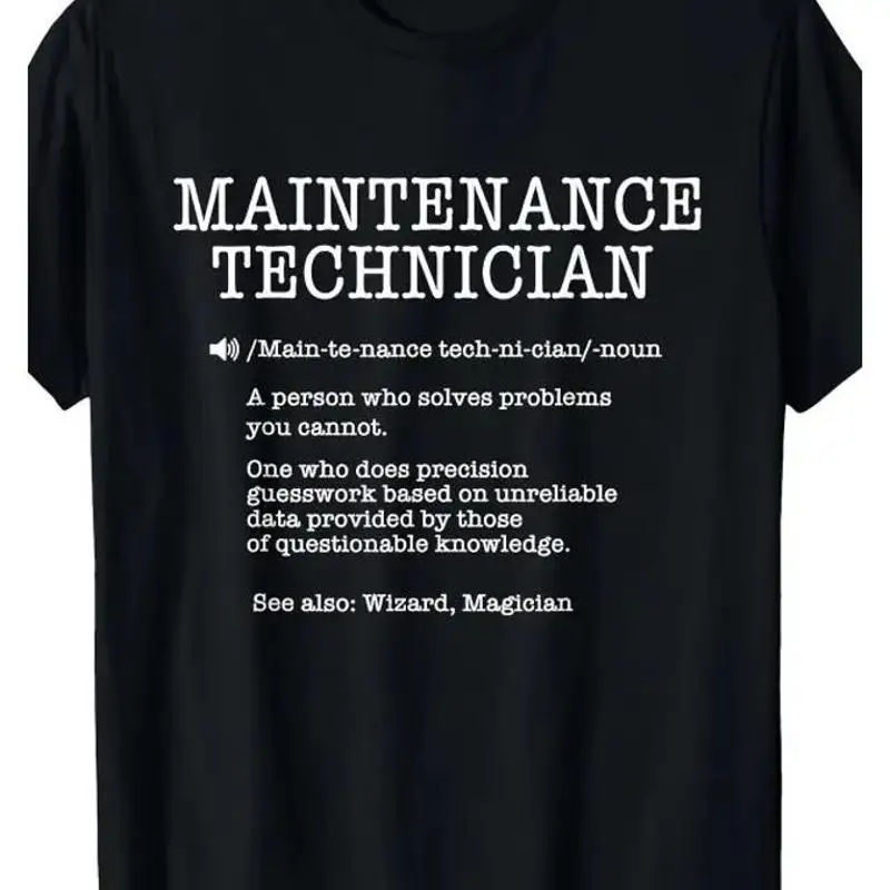 Maintenance Technician Definition Funny Repair Worker T-Shirt