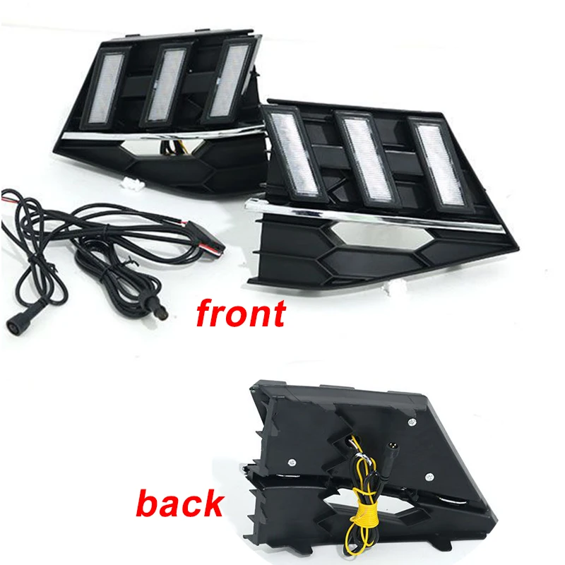 2 قطعة لسكودا سوبيرب 2016-2018 ضوء النهار الجري LED اتجاه التدفق