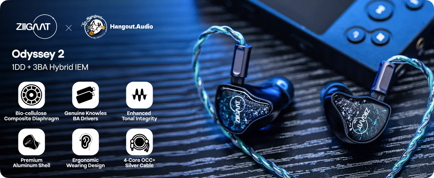 Linsoul ZiiGaat x Hangout.Audio: Odyssey 2 1DD + 3BA Hybrid-IEM-Kopfhörer mit echten Knowles Balanced Armature-Treibern – Detail 1