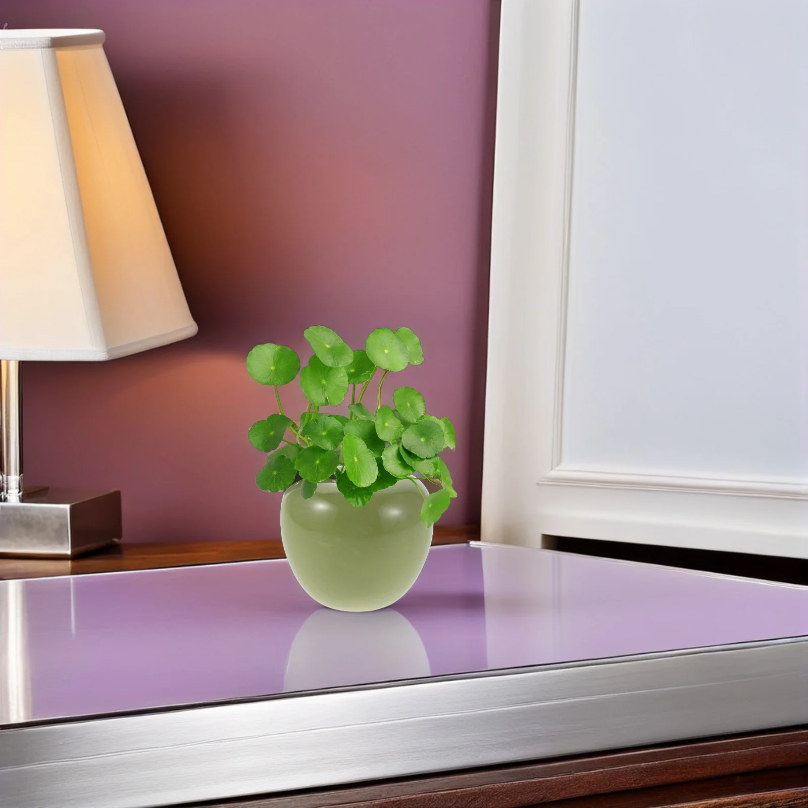 

Apple Shaped Ceramic Vase Green Mini Hydroponic Planter Decorative Bud Vase Water Propagation Christmas Tabletop Centerpiece